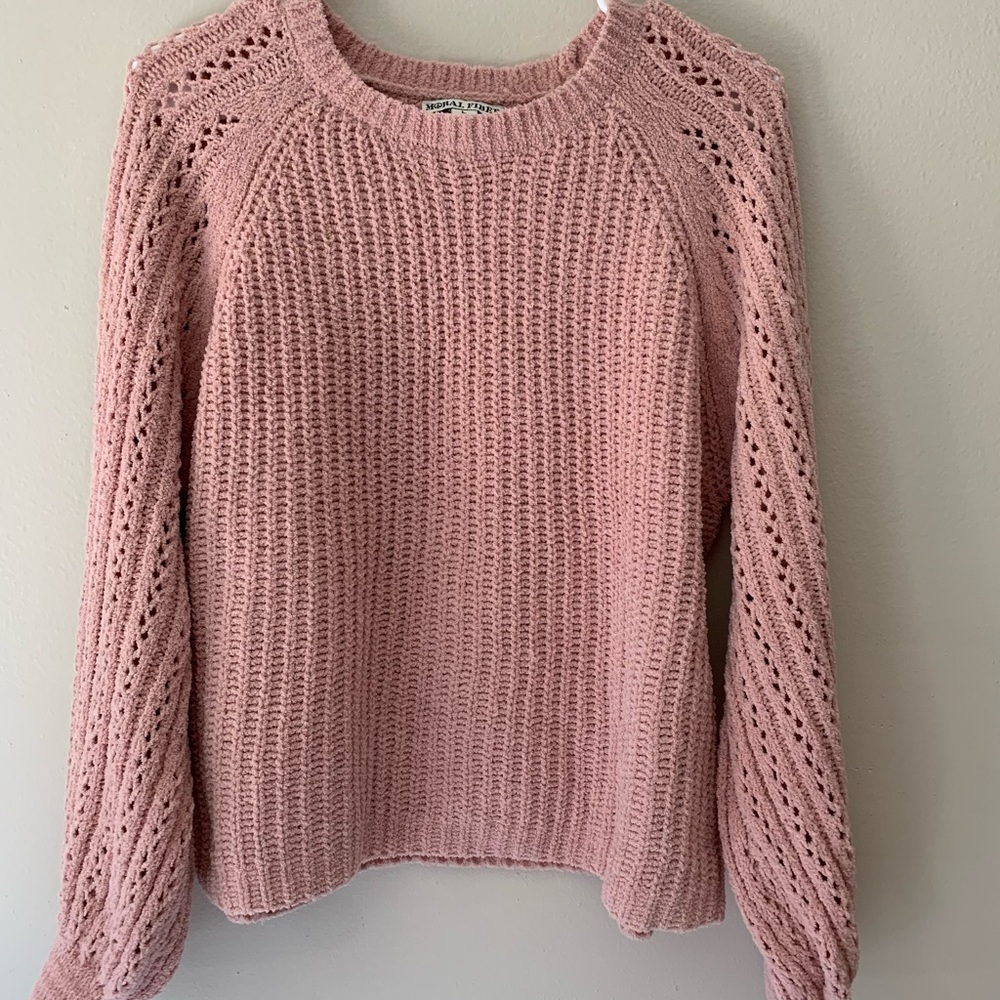 Moral Fiber Pink Womens Sweater Size Large